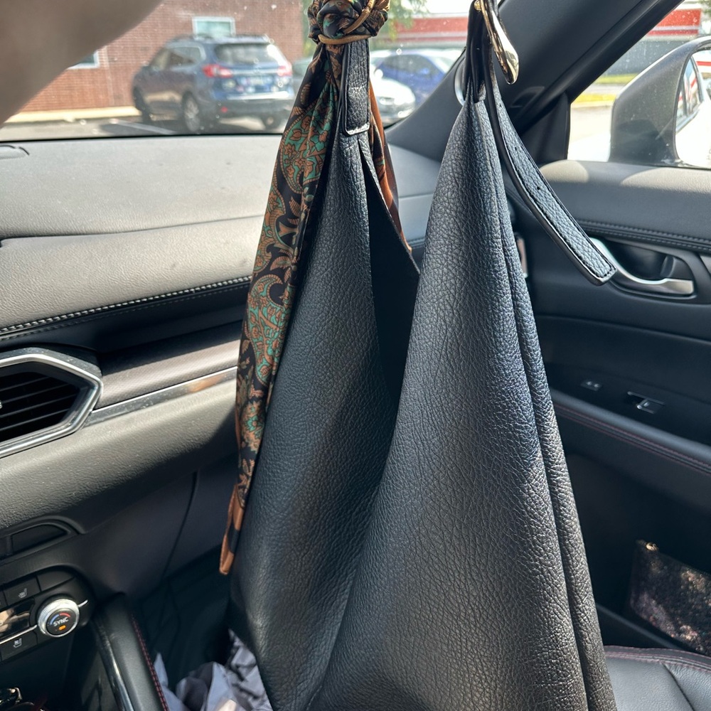 The love knot slouchy bag buckle edition from Anthropologie *doesnt come w scarf